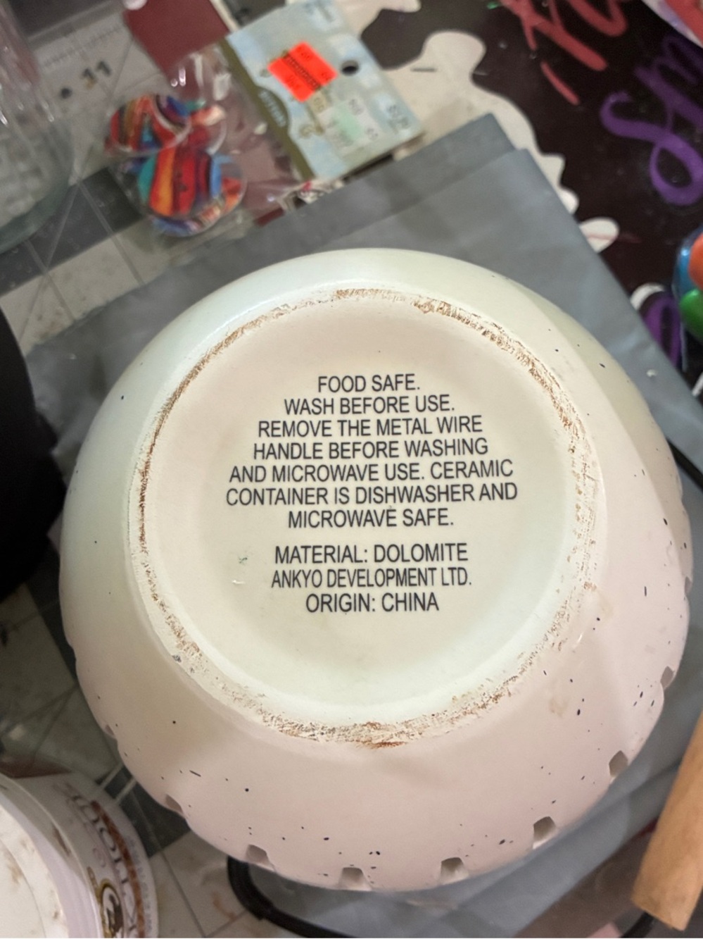 Ceramic Colander - Picture 2 of 3